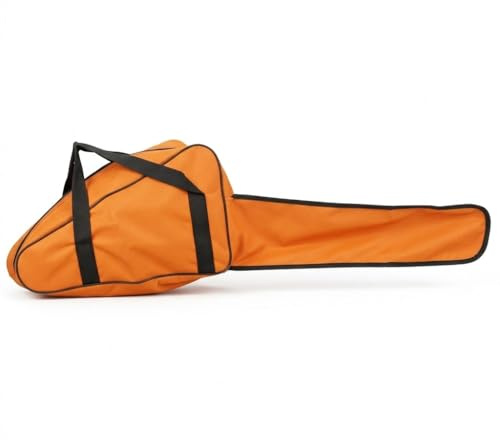 WAHEWUD Borsa per Motosega Universale in Tessuto Oxford 600D - Custodia Impermeabile Arancione con Maniglia e Cerniera, Borsa Trasporto per Boscaiolo