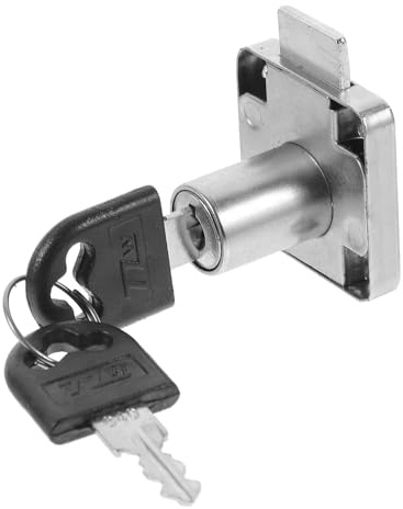 MAGICLULU Serrure de Meuble en Acier Inoxydable Clé, Verrou de Sécurité pour Tiroir et Placard, Système Anti-Effraction Adapté pour Usage Domestique et Bureau