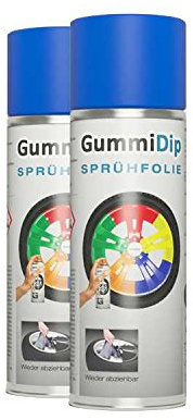 Gummi Dip Sprühfolie, Neon Spray, 2er Set, 2x400 ml (Neon Blau)