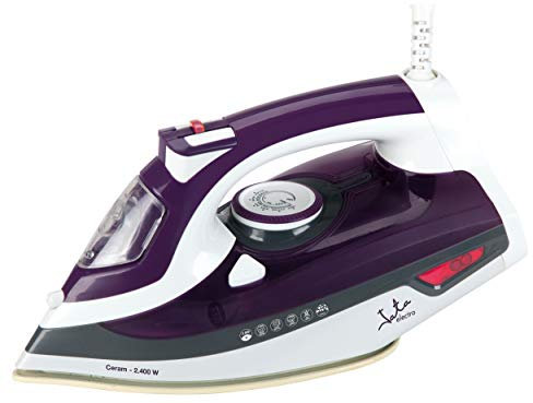 Jata PL221C - Plancha de vapor con suela cerámica. Autolimpieza, antigoteo y antical permanente. Vapor 20 - 30 g/min. Depósito 350 ml. 2400 W
