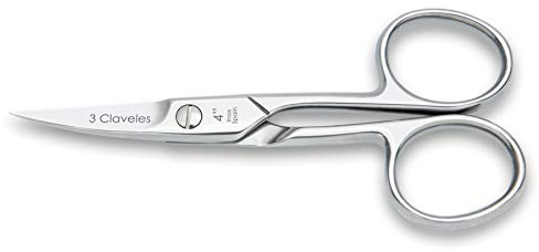 3 Claveles Tijeras uñas tijera cortaúñas con hojas curvas para manicura para dar formas a las uñas de las manos de acero inoxidable 10 cm 4