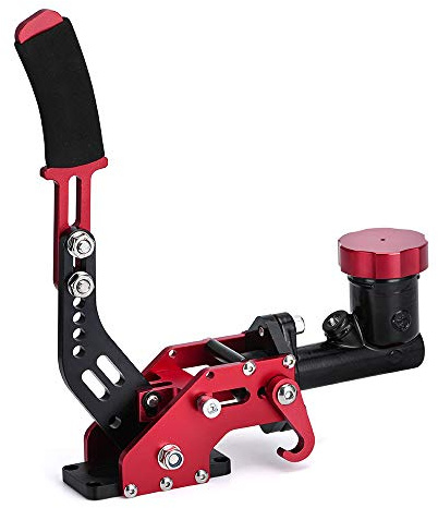 PQY Racing Hydraulic Drift Handbrake Gear Lever W/Oil Tank Hydro E-Brake Rally 3/4 0.75Bar 3/8-24 Parking Adjustable Brake Red