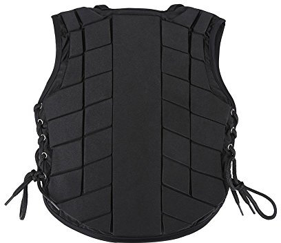 Dioche Reitweste, bequeme Schutzweste für Reittraining, Sicherheitsweste, Schutzausrüstung, verschiedene Größen, schwarz, stoßdämpfende Weste für Erwachsene, Herren, Damen, Kinder, Schwarz , CS