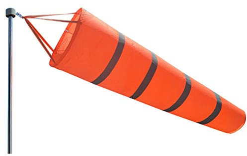 Outdoor Windsack Orange Flagge, Windsack mit reflektierenden Streifen Outdoor Windmessung Tasche Oxford Tuch Windsack Flughafen Bauernhof Park Garten