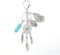 LEEQBCR Dream Catcher Schlüsselanhänger Schlüsselanhänger Bohemian Style Metall Schlüsselanhänger Geschenk für Mädchen und Frauen Paare (Hellblau)