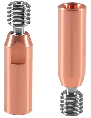 AEDIKO 2pcs Smooth Heatbreak Upgrade All Metal Titanium and Copper Bimetal Throat Nozzle for Ender 3 V2 Ender 3 Pro CR10 3D Printer Hotend