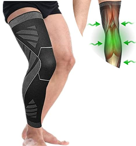 Rodilleras de Compresión para Rodillas y Piernas Farmafoot, Faja de compresión para la rodilla, larga de compresión unisex, Rodilleras tendinitis rotuliana, Rodillera estabilizadora. (S (28-33CM))