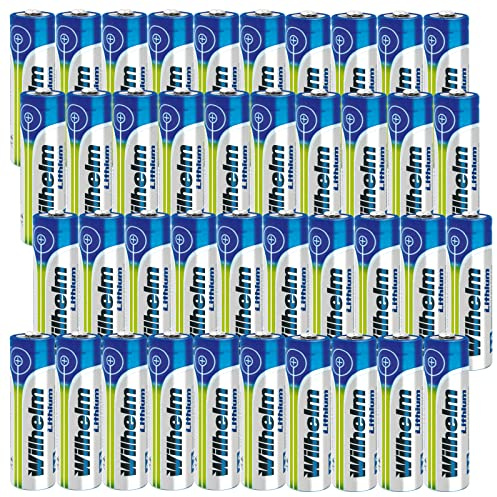 Wilhelm Lithium AA Batterien Mignon LR6 1,5 V Lange Laufzeit – 40 Stück