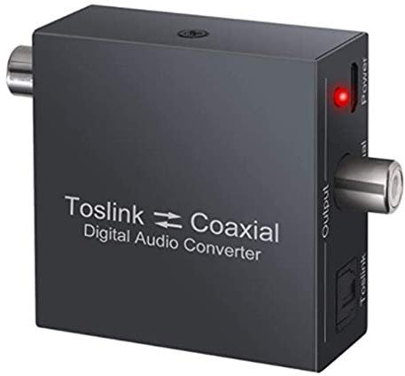 Camppy Coaxial Bidirectionnel, SPDIF Optique Toslink vers Toslink Coaxial et Coaxial vers Optique SPDIF Toslink