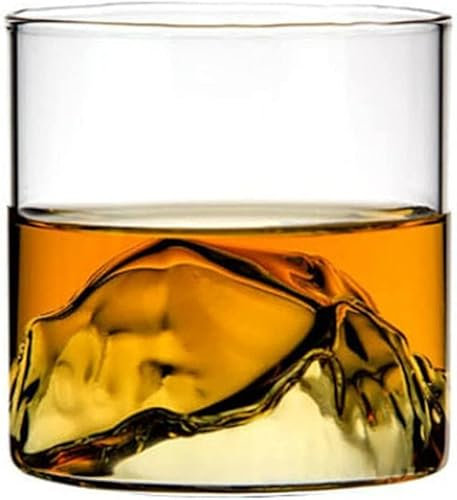 SKUZA Verre à Whisky, créativité Tasse à Whisky en Forme de Montagne Tasse à vin Tasse en Verre à Whisky Tasse à Eau décoration