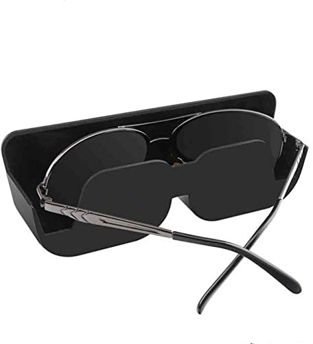 Auto Brillenablage,16.2cmx5.5cmx3.5cm KFZ Sonnenbrillen Aufbewahrung Halterung Auto Sonnenbrille Brillenhalter Selbstklebend mit Filzpolsterung für Brillen im Auto Auto Innenraum Zubehör