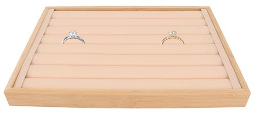 Cyrank Ringhalter, Samt, 7 Fächer, Ring-Ohrring-Tabletts, Stapelbare Ring-Vitrine, Schmuck-Organizer Für Vitrinen-Display, Ring-Ohrring-Verkauf(Begi)