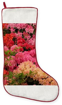 CafePress Rhododendron Flowers in Bloom Traditional Christmas Stocking 7.5x19