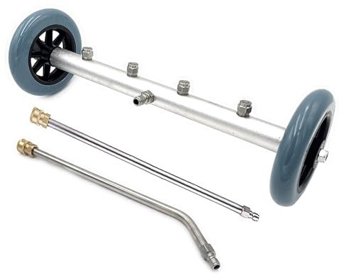 QCHENYI 40,6 cm Hochdruckreiniger, Unterwagen-Hochdruckreiniger-Aufsatz, Hochdruckreiniger-Aufsatz, Wasserbesen, Untergestell-Hochdruckreiniger mit 2 Verlängerungsstab, 4000 PSI
