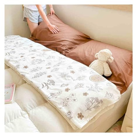 DHJKFU Hüttenschlafsack mit Blumenmuster Ultra-Leichter Reise-Schlafsack Baumwolle dünn und klein Travel-Sheet(Brown,160x200cm-63x78)