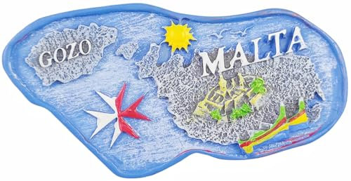 Magnete 3D per frigorifero, souvenir turistico di Malta