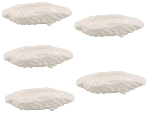 PRETYZOOM 5 Piezas De Plato De Concha De Ostra Cuenco Para Salsa Guarnición Ramequines Plato De Ostras Plato De Aperitivos Plato De Marisco Bandeja De Concha De Ostra Cuenco De