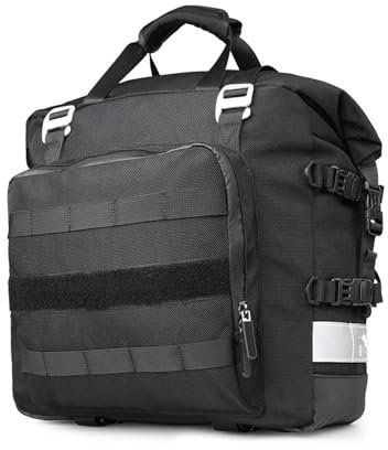 Xxiucj Motorrad Hecktasche Universelle Motorradtasche Große Kapazität Seitensatteltasche Abnehmbare wasserdichte Innentasche Motorradtasche(Schwarz)