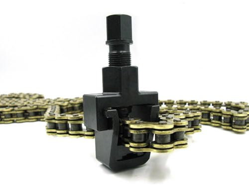 Kit de herramientas universal para cortar y remachar cadenas de motocicletas para extracción y reparación de cadenas de distribución con compatibilidad con tratamiento de enfriamiento
