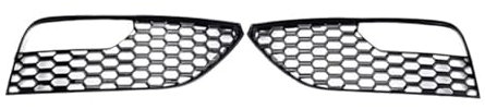 2x Auto-Nebelscheinwerfer-Abdeckung, schwarzer Wabennetz-Stil, Nebelscheinwerfer-Kühlergrill, kompatibel for Audi A3 Fließheck 2013 2014 2015 2016