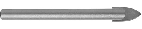 Punta per vetro e piastrelle, con punta in carburo, diametro 6 mm, ideale per forare vetro e ceramica.