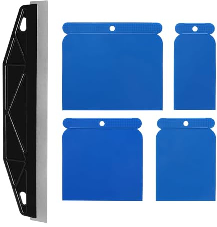 Lotnery Cutting in Tools 12 Inch Stainless Steel Paint Edge Tool for Painting Repairing Cutting Wallpaper with 4 Pcs Plastic Scrapers, Paint Shield for DIY, Walls, Ceilings & Wallpaper Repair