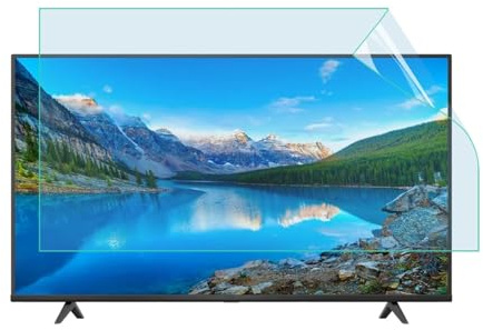 tyfuture Antireflets TV Écran Protecteur Protection D'écran En PET Anti-lumière Bleue Film Anti-rayures Réduit La Fatigue Oculaire pour Téléviseurs HD LCD LED OLED D'intérieur Et D'extérieur(50 inch 1