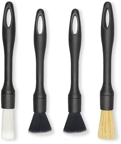 4 Pieces Of Car Refinement Brushes, Car Interior Brushes, Wet And Dry Dust Brushes, Air Conditioning Air Outlet Brushes, Suitable For Furniture, Keyboard.
