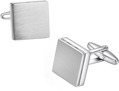 Asienice Personalisierte Manschettenknöpfe Silber Herren Edelstahl Hochzeit Manschettenknöpfe