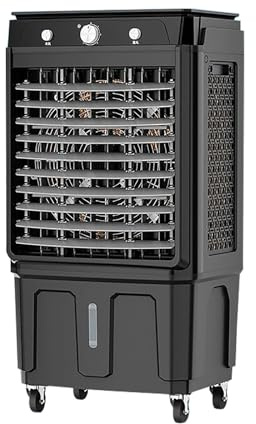 Portable Swamp Cooler & Evaporative Humidifier, 120° Oscillation, 4 Ice Boxes, 3 Speed Settings, Large Water Tank – Ideal Air Cooler for Home, Office & Kitchen