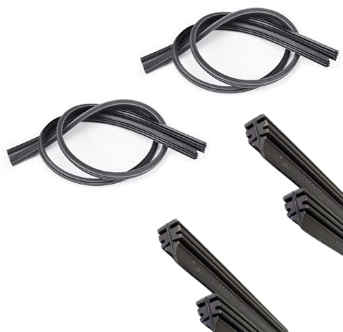BUSORI ® Gomas Limpiaparabrisas De Caucho de Primera Calidad | Gomas de Repuesto Universales 70 cm (28) | Renueva Tus Gomas en 5 minutos | Fácil De Instalar | (2)