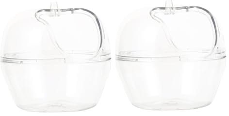 NUOBESTY 2Pcs Large Hamster Sand Bath Container Lid, Pet Cage Accessories for Hamster Toilet and Small Rodents