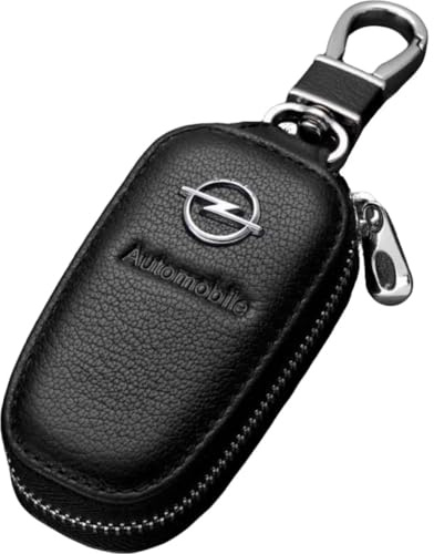 LGFDC Autoschlüssel Schlüsseletui für Opel Grandland/Grandland X 2017-2025, Schlüsselmäppchen Schlüsselanhänger Hülle Schlüsseltasche Leder Schlüssel Abdeckung,Black