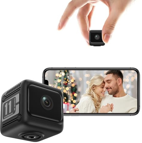 XNJ Mini Kamera, 4K HD WiFi, Überwachungskamera innen für Live-Übertragung