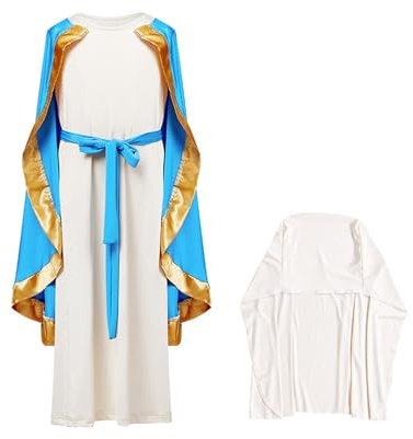 Nativity Costumes Kids, Christian Outfit Clothes, Religious Nativity Scene Costumes, for Fabric Material, Costume with Role Play Feature, Holiday Accessory, for Boy Girl Church Party Use
