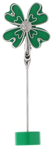 Tofficu Niedlicher Vierblättriger Kleeblatt Metall Notizhalter mit Clip Multifunktionaler Fotohalter für Schreibtisch Tischkarten und Bildhalter für Büro Restaurant und Zuhause