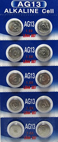 MBS 1 Card: 10pcs AG13 / LR44 1.5V Alkaline Button Cells