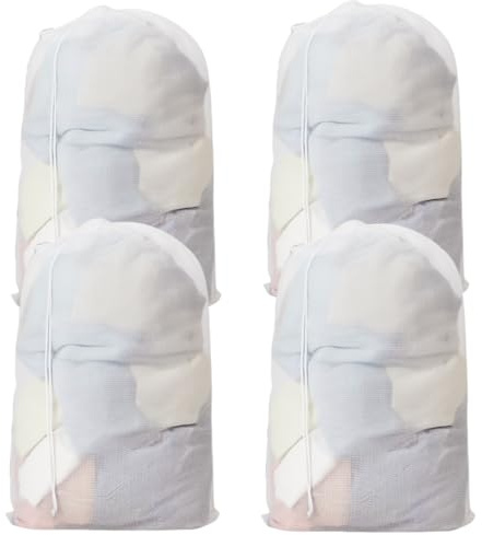 ARZASGO Tvättpåsar i nät, 4-pack, kraftiga tvättpåsar med dragsko, för delikat, plagg, underkläder, strumpor, behåar och babykläder