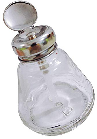 POFET Nagellackentferner Pumpe Push, Pumpspender Runterdrücken Pumpflasche Dispenser Down Spender Alkoholglas Abschließbar Handpumpe Flaschenhalter Make Up Entferner