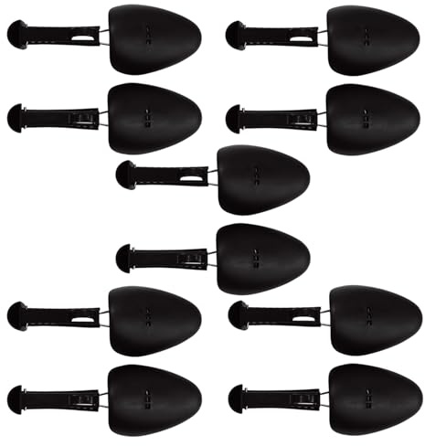 Fosinz Men's Boot Shoe Stretcher Plastic Adjustable, Pack of 5 Black