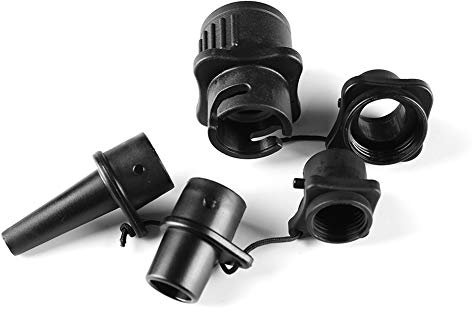 Schlauchboot Ventiladapter SUP Surf Paddel Ventiladapter Inflatable Sup Pump Adapter Air Pump Converter mit 4 Stück Gasdüse Aufblasbarer Adapter für Ventile Aufblasbare Kanu Aufblasbare Boote