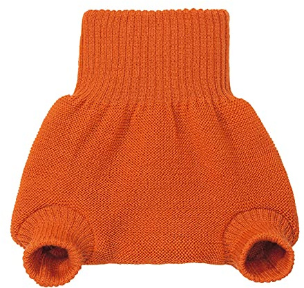 Disana Pantalón de pañales de lana 100% lana merino para pañales (62-68, naranja)
