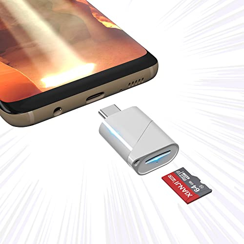 Adaptador Micro SD USB C, Lector Tarjetas Micro SD OTG Tipo C, Lector de Tarjetas Micro SD USB C para Micro SD, Micro SDHC, Micro SDXC, Lector Micro SD para Windows M ac OS X Android, Plug and Play