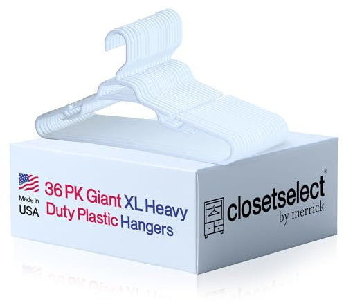 19 XL Plastic Hangers, Giant Heavy Duty Hanger, Merrick, XL Hanger, 36