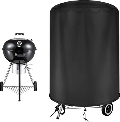 Raweao Small BBQ Cover for Weber 47cm Barbecue Covers for Weber Outback BBQ Cover, 500D Oxford Waterproof Heavy Duty bbq Covers for char broil(Φ58x68cm)