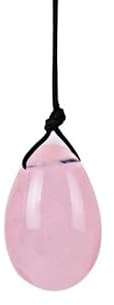 3Pcs/Set Natural Rose Quartz Yoni Egg Women Kegel Exercise Jade Egg Vaginal Muscle Tightening Ben Wa Ball Kegel Egg with Box,1 Small Egg