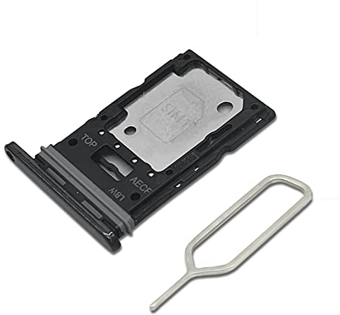 Eonpam Dual SIM Karte Rahmen für Samsung Galaxy A53 5G SM-A536 Card Tray SIM Kartenhalter Slot Schlitten Halter + SIM Pin(Schwarz)