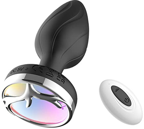Plug Anale Télécommande lumineuse couleur Anal Plug Sex Toys vibrateur pour femmes 7 Vibration godemichet Anal femme Masturbation masseur