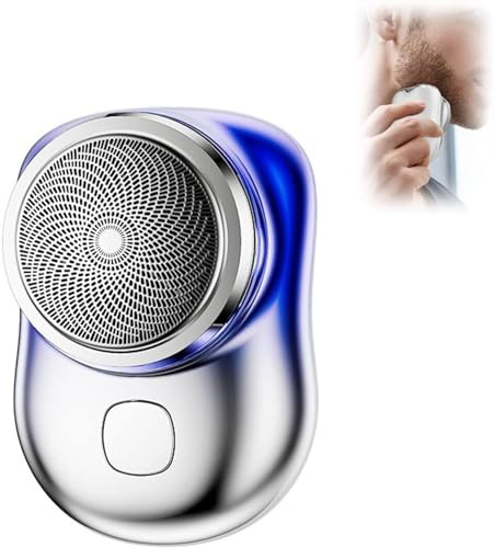 Mini rasoir électrique for hommes, mini rasoir 2026, format de poche portable, lavable, électrique humide et sec(Blue)