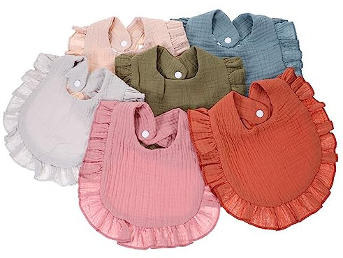 VICASKY 6stücke Teiliges Lätzchen-set Aus Wasserfestem Material Atmungsaktive Weiche Spucktücher Für Jungen Und Mädchen Für Füttern Wickeltücher Karikaturmuster Verschiedenen